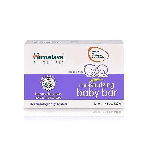 Himalaya Moisturizing Baby Bar, Mild and Moisturizing Bar Soap for Baby, 4.41 oz