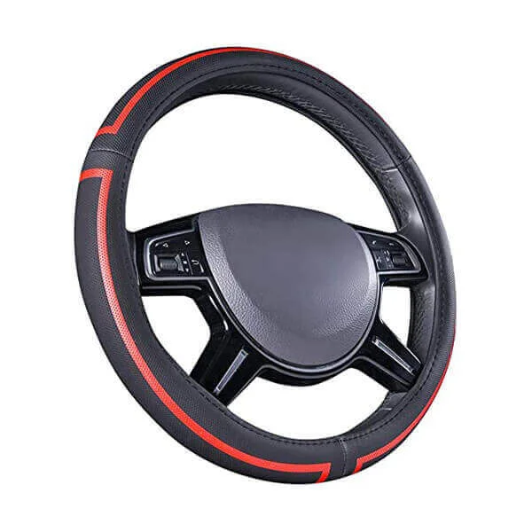 Basics Leatherette Steering Wheel Cover, 15